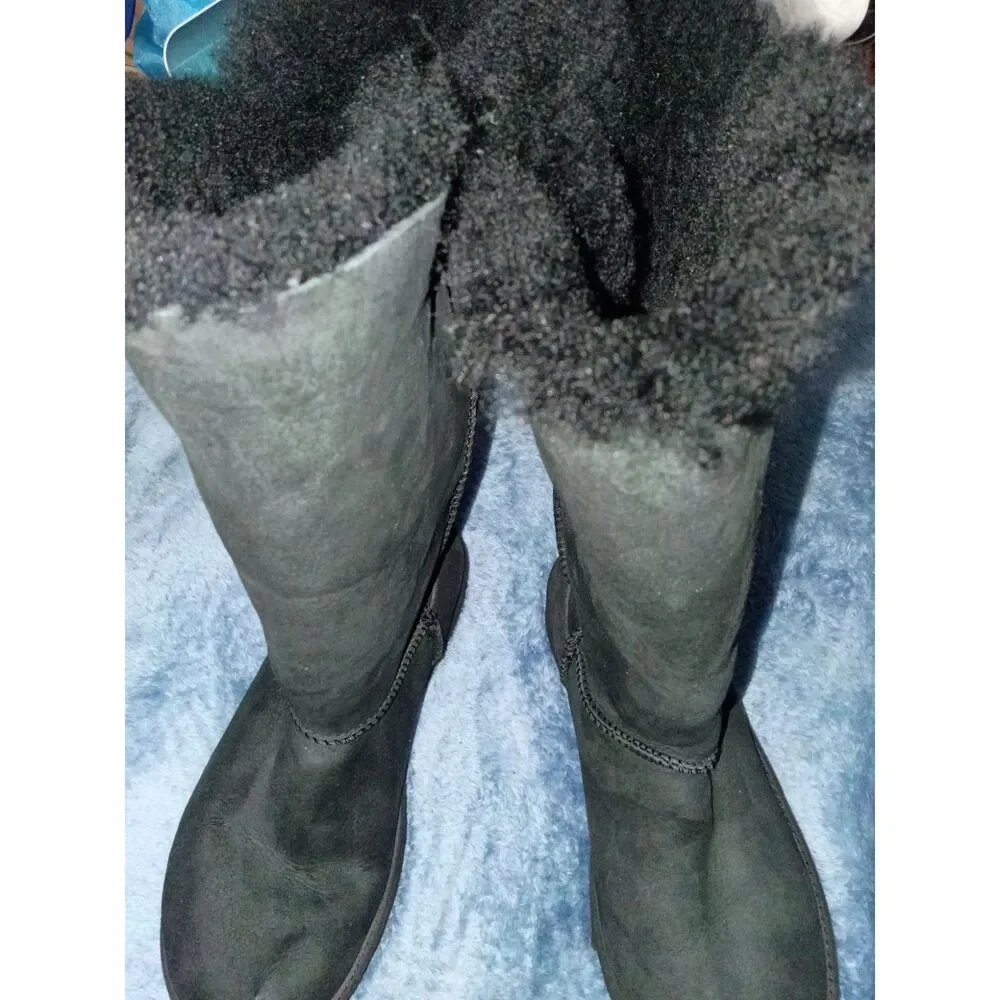 UGG Australia Suede black tall boots women size 6
